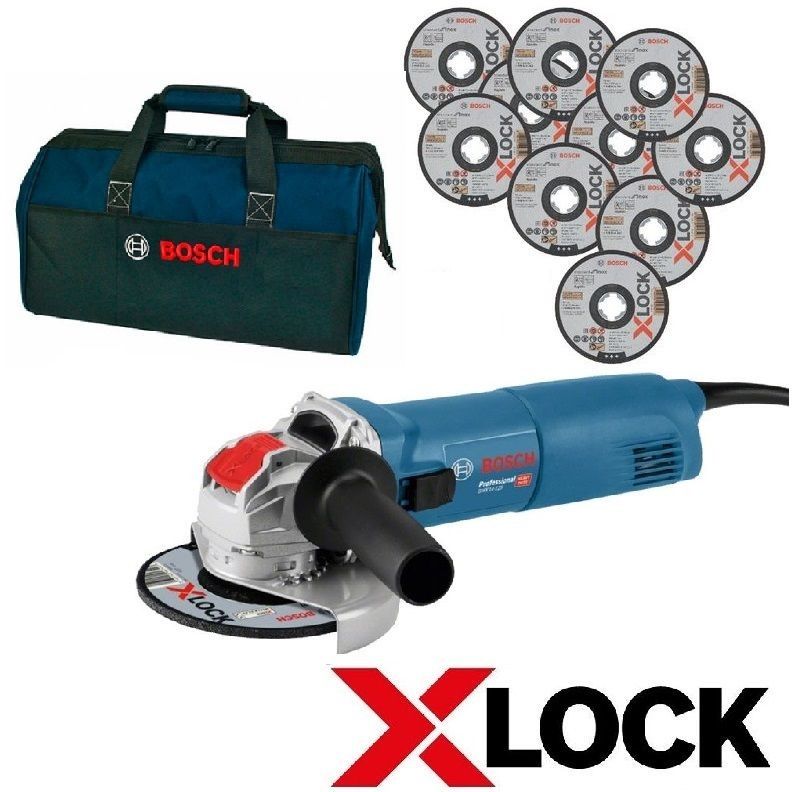 Bosch Promo GWX 14-125S X Lock+10 Disc Inox D125x1+Geanta pret - 630,70Lei