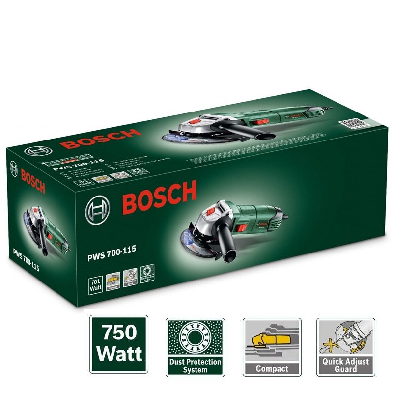Polizor Unghiular Bosch PWS 700-125 750W 1100RPM Professional [06033A2023]  - 249,00Lei : potcontrol.ro | Centrale Termice Buderus