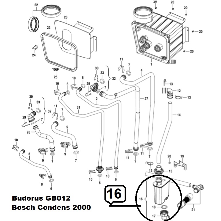 Sifon Condens Buderus GB012 Bosch Condens 2000W [87160115920] - 85,00Lei :  potcontrol.ro | Centrale Termice Buderus