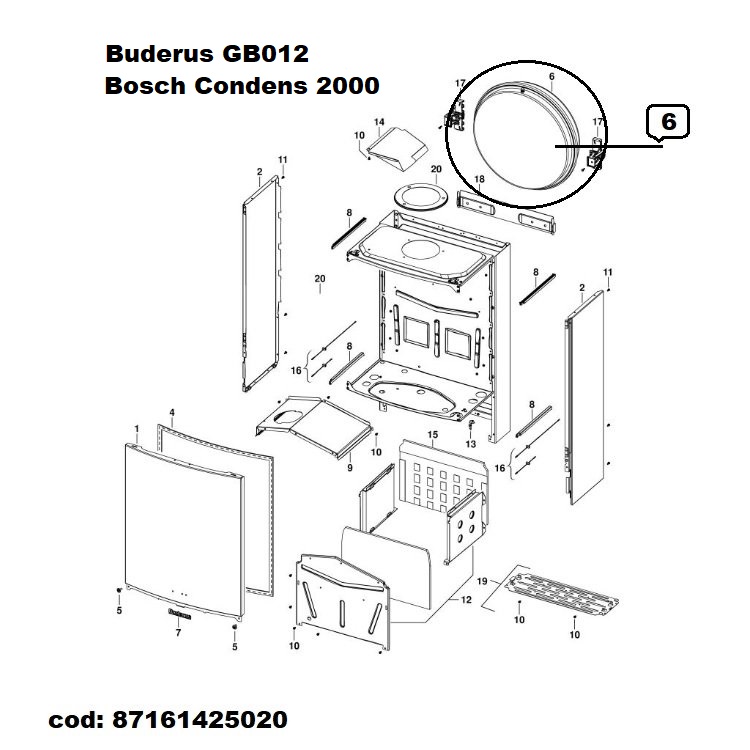 Vas Expansiune 8lt 1/2" Buderus U042,U052, GB012,Bosch Condens 2000,3000  [87161425020] - 465,00Lei