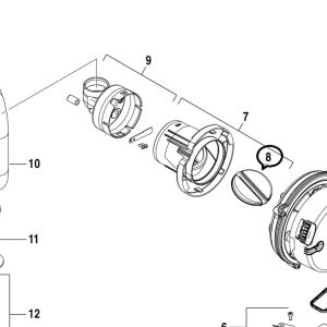 Membrana aer centrala Buderus GB062/072/172i-24K, Bosch 2500W/7000i-24K - imagine 3