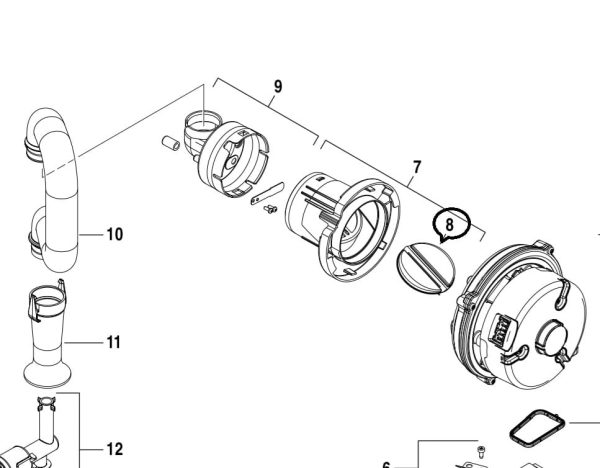 Membrana aer centrala Buderus GB062/072/172i-24K, Bosch 2500W/7000i-24K