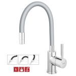 Baterie Bucatarie Ferro Zumba BZA4S Pipa Flexibila Gri