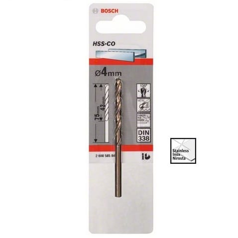 Burghiu Bosch Metal HSS-Co DIN 338 4x43x75mm