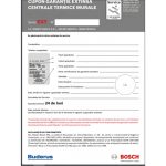 Cupon 24Luni Extindere Garantie Centrala Bosch, Buderus