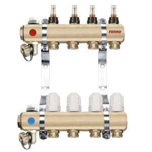 Distribuitor cu Debitmetre Alama Ferro RZP 1" 4,5,6,7,8,9,10 cai