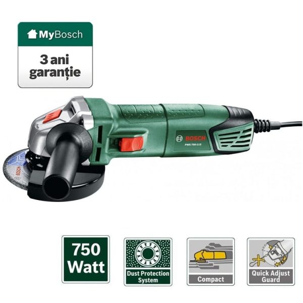 Polizor Unghiular Bosch PWS 700-125 750W 1100RPM Professional Polizor Unghiular Bosch PWS 700-125 750W 1100RPM Professional