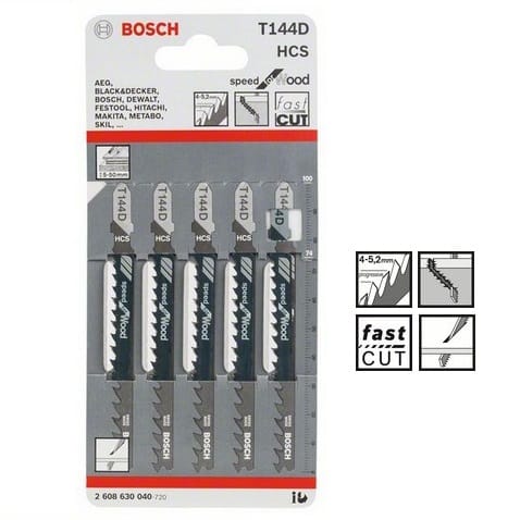 Set 5 panze T144D Bosch Speed Lemn Ferastrau Vertical GST Set 5 panze T144D Bosch Speed Lemn Ferastrau Vertical GST