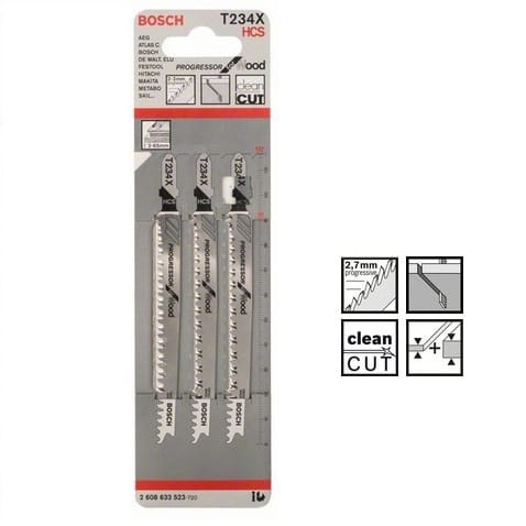 Set 5 panze T234X Bosch Progressor Lemn Ferastrau Vertical GST