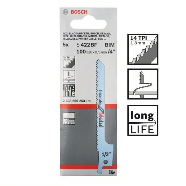 Set 5 panze Metal S422bf Bosch Ferastau Sabie GSA