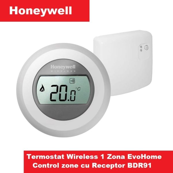 Termostat Wireless Honeywell T87RF 1zona ,receptor on/off BDR91