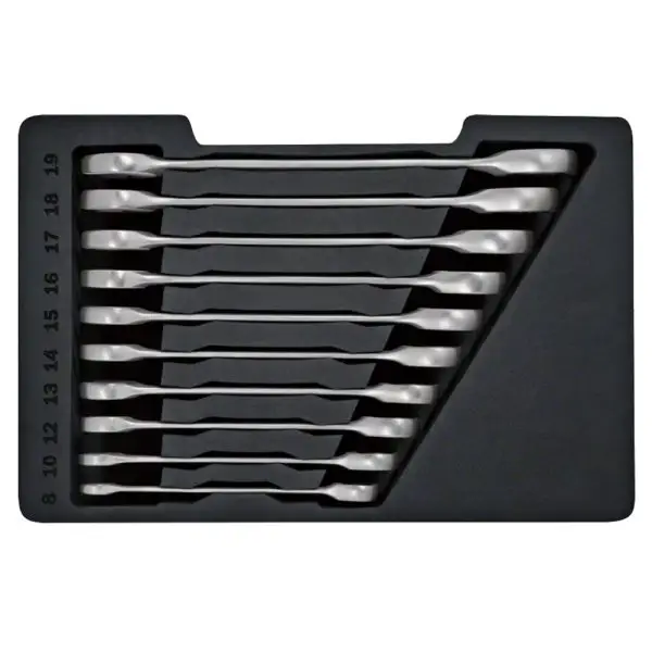 Set 10 chei fixe inelare cu clichet, 8/10/12/13/14/15/16/17/18/19mm Bosch Professional 1600A02AU0