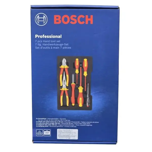 Set 7 scule VDE 1000V electricieni, Bosch Professional 1600A02NG3