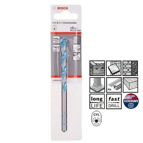 Burghiu Bosch CYL-9 Multifunctional 8x80x120mm Multi Construct