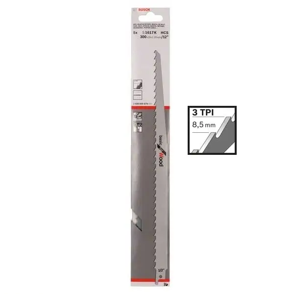 Set 5 panze Lemn S1617k Bosch Ferastau Sabie GSA